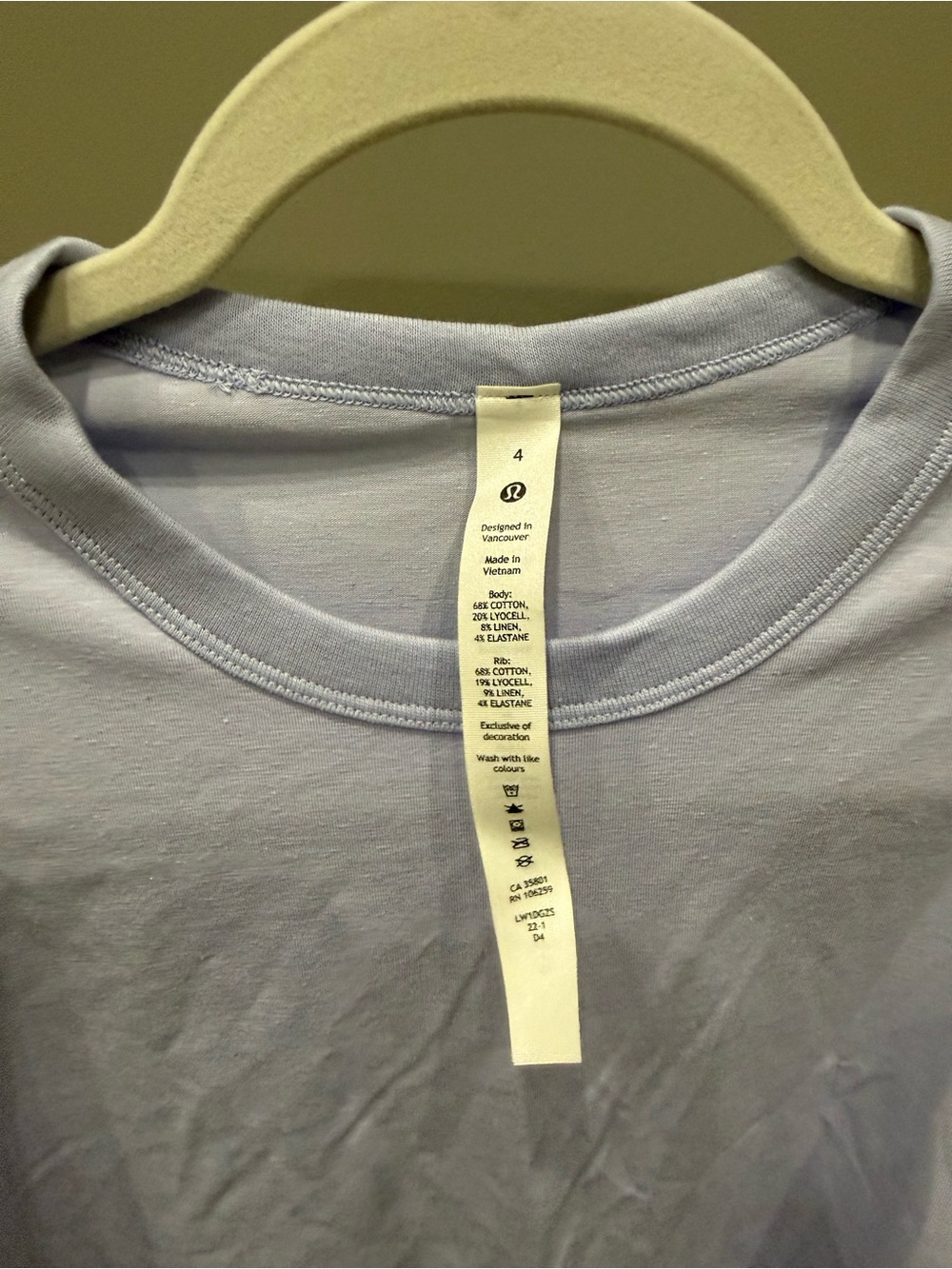 Lululemon Classic Fit Cotton Blend Tank Size 4 - Picture 2 of 6